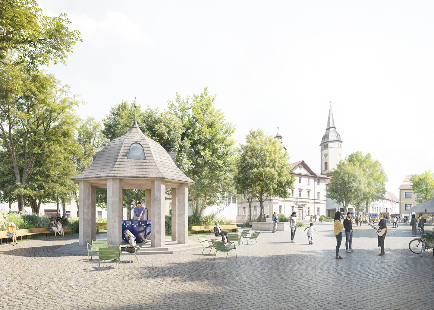 Perspektive Neugestaltung des Marktplatzes in Bürgel