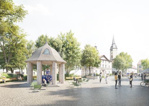 Perspektive Neugestaltung des Marktplatzes in Bürgel